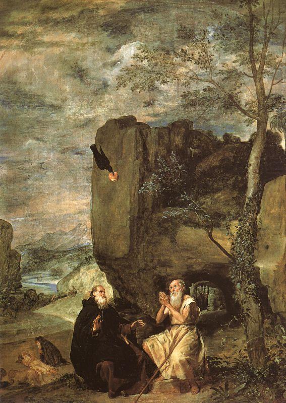 Saint Anthony Abbot Saint Paul the Hermit, Diego Velazquez